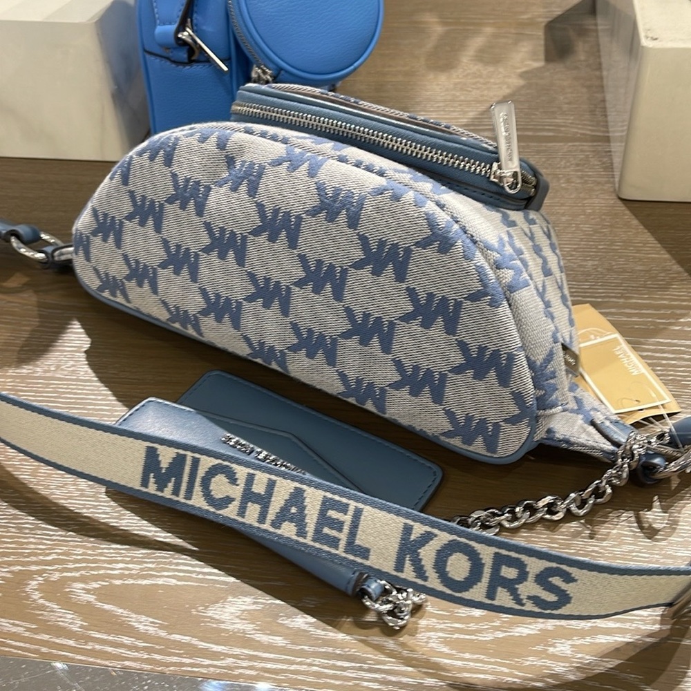 MICHAEL KORS
Maisie Large Logo 2-in-1 Sling Waist Fanny Pack Crossbody 
Denim/ - Picture 6 of 16